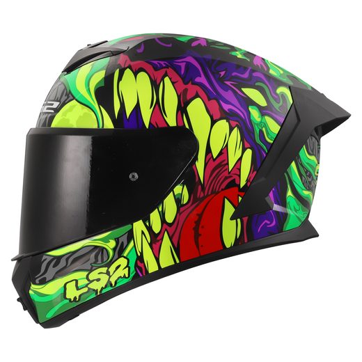 LS2 HELMETS LS2 FF820 RAPID III LYCANT PURPLE GREEN