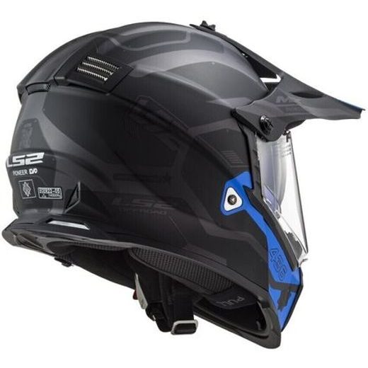 LS2 PŘILBA MX436 PIONEER EVO COBRA MATT BLACK/BLUE