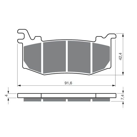 BRZDOVÉ DESTIČKY GOLDFREN 451 GPR