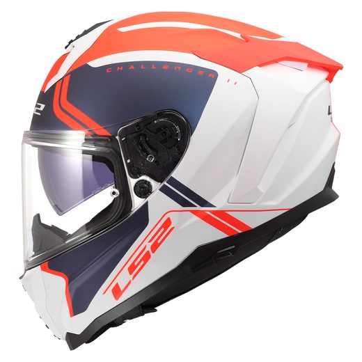 LS2 HELMETS LS2 FF817 CHALLENGER II TITAN WHITE BLUE RED