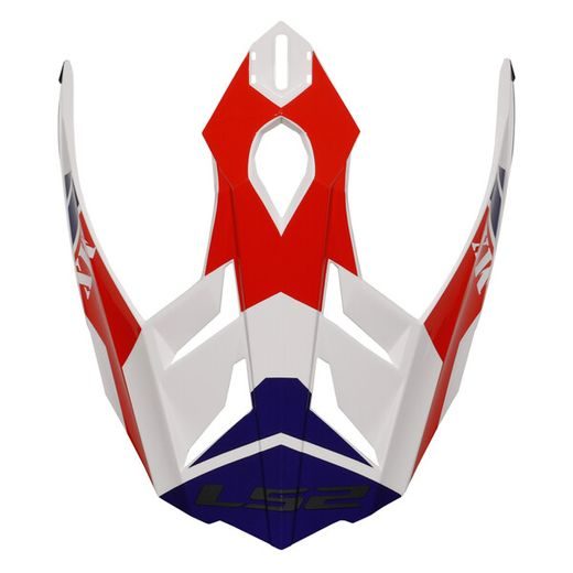 LS2 HELMETS LS2 MX701 PEAK ATLANTIS G.WHITE RED BLUE