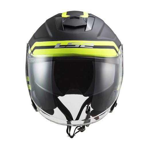 LS2 HELMETS LS2 OF521 INFINITY HYPER M.TITANIUM H-V YELLOW
