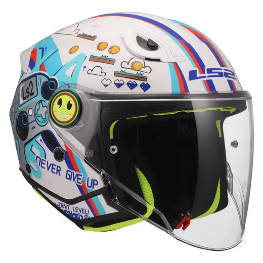 LS2 HELMETS LS2 OF622 FUNNY II NEXT LEVEL WHITE