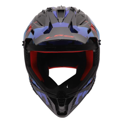 LS2 HELMETS LS2 MX708 FAST II ZOMBIE II BLACK RED BLUE-06