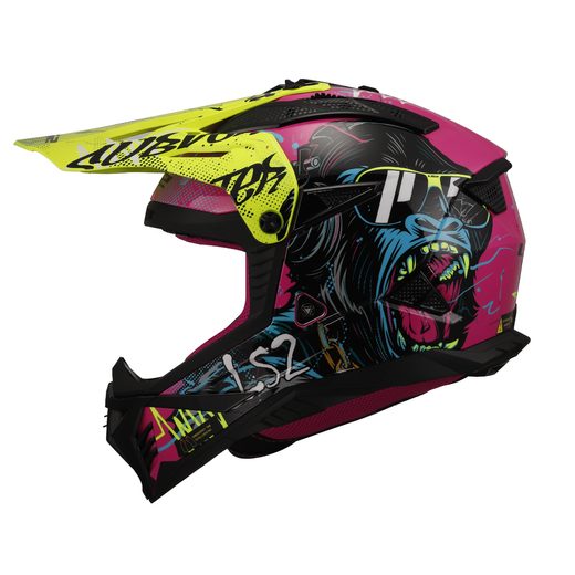 LS2 HELMETS LS2 MX708 FAST II GORILLA PURPLE H-V YELLOW-06