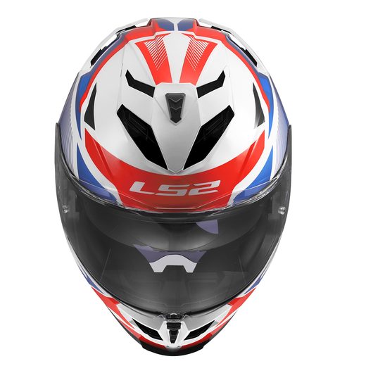 LS2 HELMETS LS2 FF818 STORM III KOMAI WHITE BLUE RED