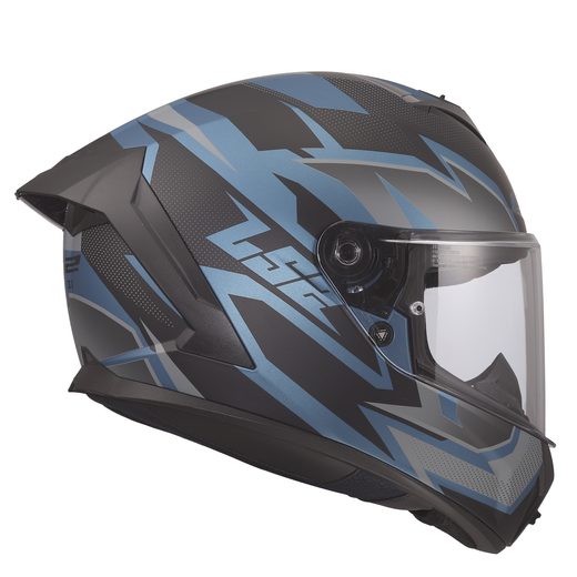 LS2 HELMETS LS2 FF820 RAPID III XTREM BLACK BLUE PETROL