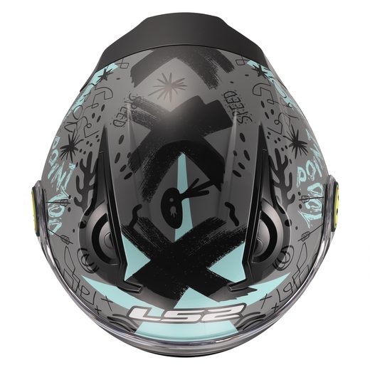 LS2 HELMETS LS2 OF622 FUNNY II SCRIBBLE GREY BLUE