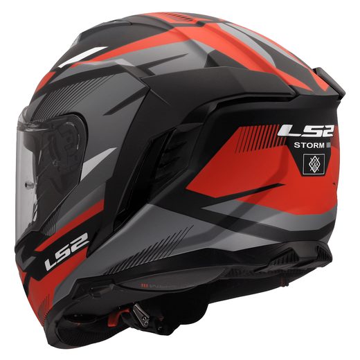 LS2 HELMETS LS2 FF818 STORM III KOMAI BLACK RED