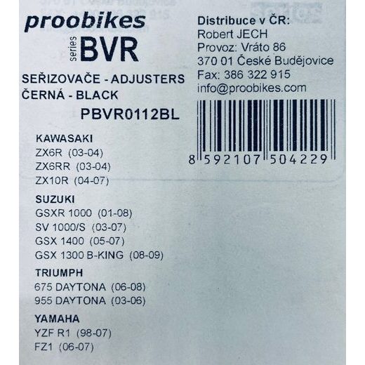 PROOBIKES SEŘIZOVAČE PRUŽIN VIDLICE PBVR0112BL BLACK