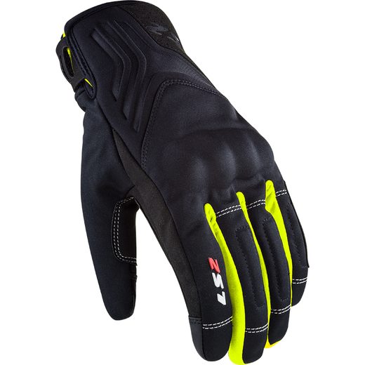 LS2 HELMETS LS2 JET 2 MAN GLOVES BLACK H-V YELLOW