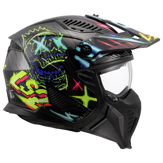 LS2 HELMETS LS2 OF606 DRIFTER RAYZ BLACK BLUE-06