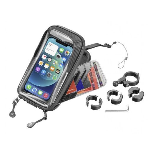CELLULARLINE DRŽÁK MOBILNÍHO TELEFONU RIDER SHIELD NA ŘÍDÍTKA PRO MOTORKU I KOLO WP DO VEL. 6,7"