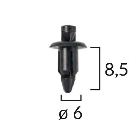 ROMIX PLASTOVÝ NÝT / PŘÍCHYTKA ČALOUNĚNÍ / HMOŽDINKA B22085 1KS