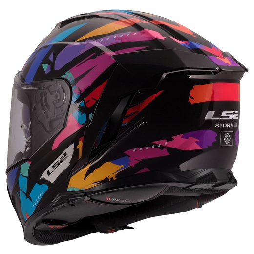 LS2 HELMETS LS2 FF818 STORM III KAOS BLACK PURPLE BLUE