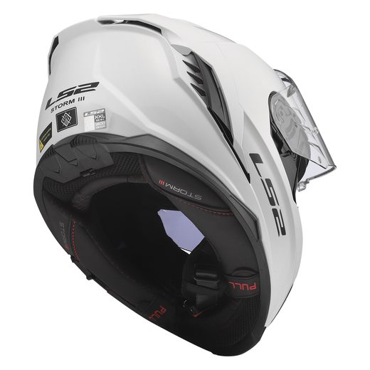 LS2 HELMETS LS2 FF818 STORM III SOLID GLOSS WHITE