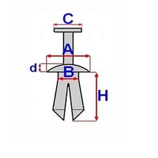 ROMIX PLASTOVÝ NÝT / PŘÍCHYTKA ČALOUNĚNÍ C70449 1KS