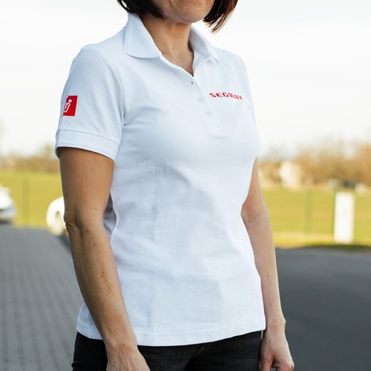 SEGWAY SEGWAY POWERSPORTS WHITE WOMEN POLO T-SHIRT