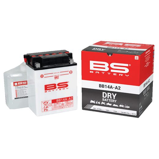 KONVENČNÍ MOTOCYKLOVÁ BATERIE BS-BATTERY BB14A-A2 VČETNĚ BALENÍ KYSELINY