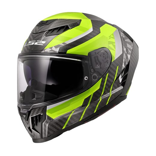 LS2 HELMETS LS2 FF807 DRAGON TRAX H-VIS YELLOW