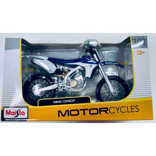 MAISTO YAMAHA YZ450F 1:12 BLUE/WHITE