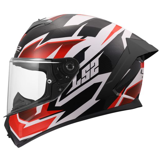 LS2 HELMETS LS2 FF820 RAPID III XTREM WHITE BLACK RED