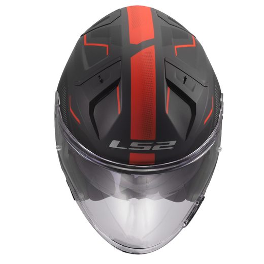 LS2 HELMETS LS2 OF603 INFINITY II VEYRON BLACK GREY RED-06