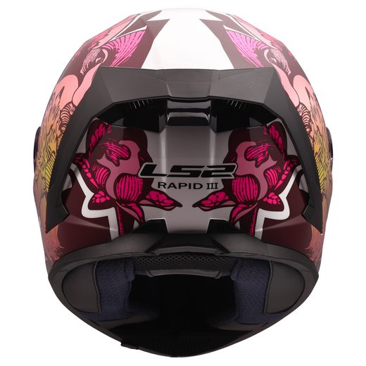 LS2 HELMETS LS2 FF820 RAPID III POPPIES II WHITE PINK