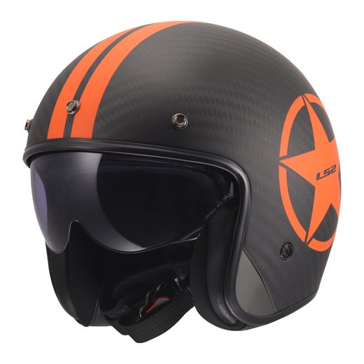 LS2 HELMETS LS2 OF601 BOB II C STAR ORANGE-06