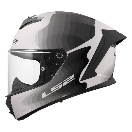 LS2 HELMETS LS2 FF820 RAPID III FLOW WHITE GREY