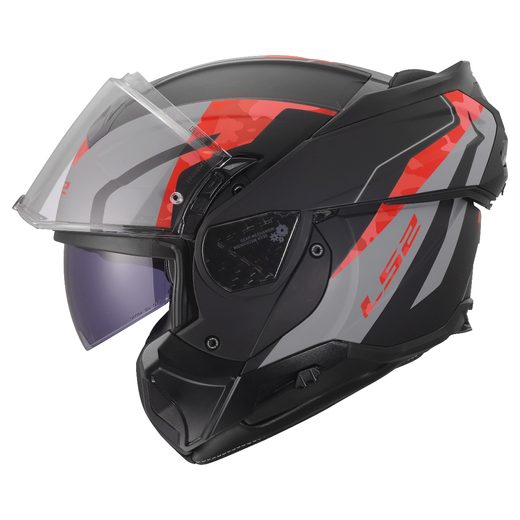 LS2 HELMETS LS2 FF910 ADVANT II GLIDE BLACK GREY RED