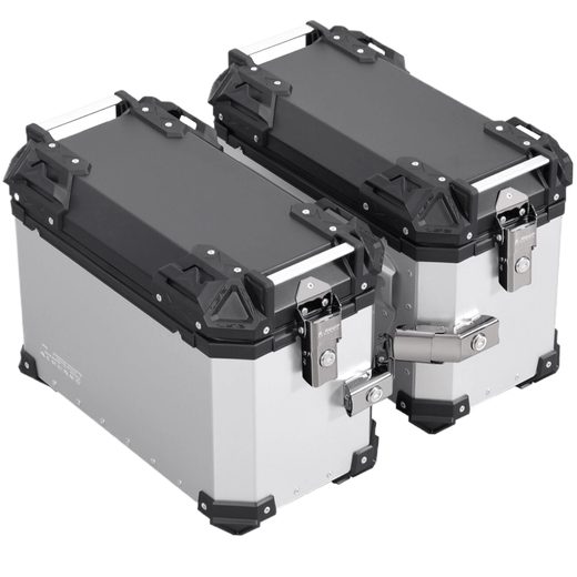 LS2 HELMETS LS2 SIDE ALUCASES SILVER 38+38L FOR BMW 750/850 GSI