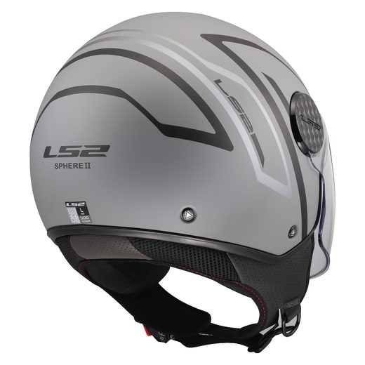 LS2 HELMETS LS2 OF558 SPHERE LUX II MINIM BLACK GREY-06