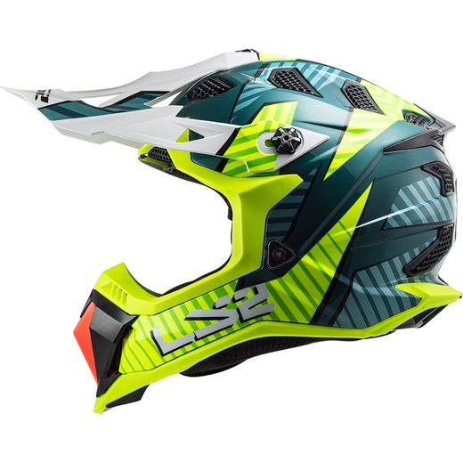 LS2 HELMETS LS2 MX700 SUBVERTER ASTRO GL.COBALT H-V YELLOW