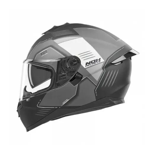 NOX PŘILBA N302S TORQUE MATT BLACK/GREY/WHITE