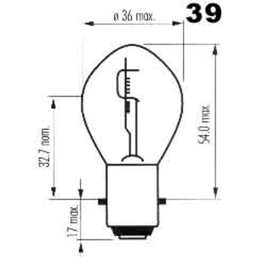 WAIGEER ŽÁROVKA 6V 25/25W BA20D