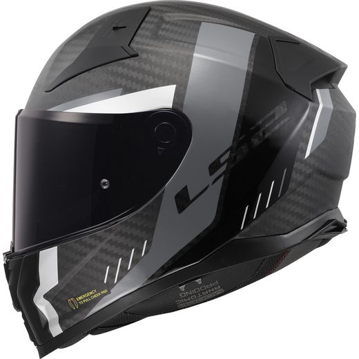 LS2 HELMETS LS2 FF811 VECTOR II C GRID MATT BLACK GREY-06