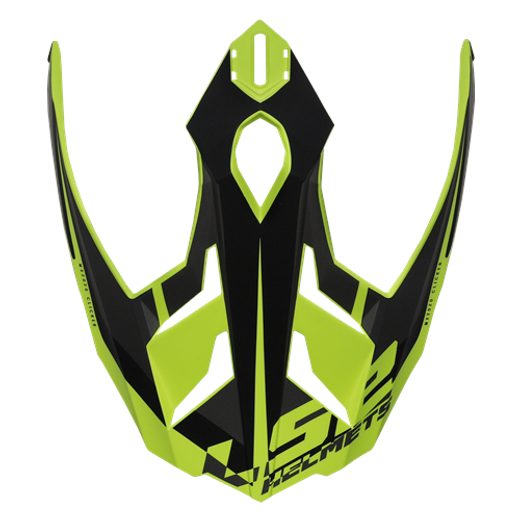 LS2 HELMETS LS2 MX701 PEAK ALTER MATT BLACK H-V YELLOW