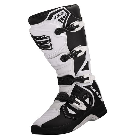 LS2 HELMETS LS2 RAPTOR MAN BOOTS BLACK WHITE