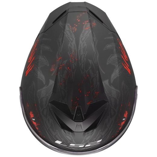 LS2 HELMETS LS2 FF820 RAPID III KAIJU II BLACK RED WHITE