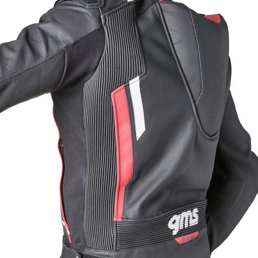 2PCS LEATHER SUIT GMS GR-1 ZG70000 ČERNO-ČERVENO-BÍLÁ 56H