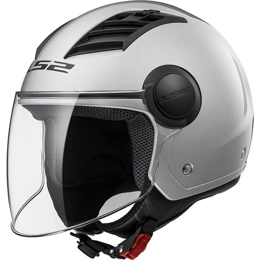 LS2 HELMETS LS2 OF562 AIRFLOW GLOSS SILVER LONG