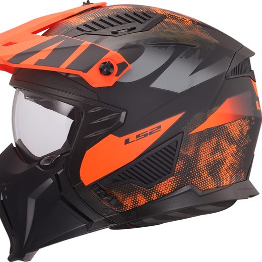 LS2 HELMETS LS2 OF606 DRIFTER GAS GREY ORANGE-06