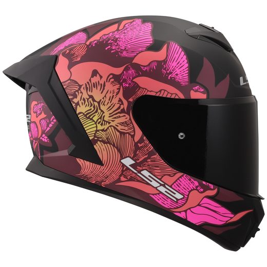 LS2 HELMETS LS2 FF820 RAPID III POPPIES II BLACK PINK