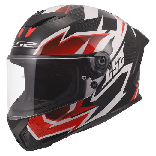 LS2 HELMETS LS2 FF820 RAPID III XTREM WHITE BLACK RED