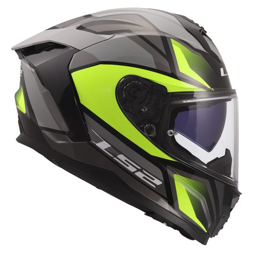 LS2 HELMETS LS2 FF817 CHALLENGER II VIPER GREY H-V YELLOW