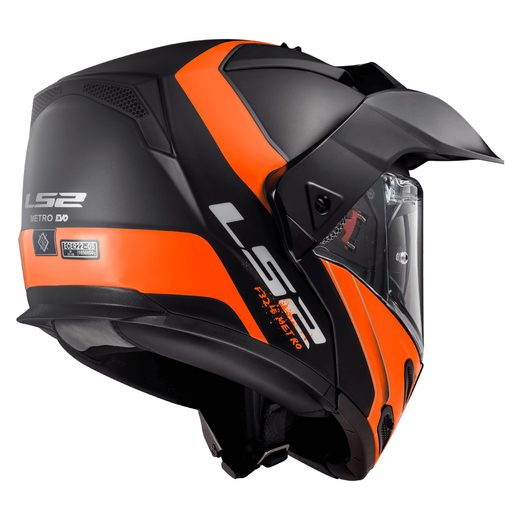 LS2 HELMETS LS2 FF324 METRO RAPID MATT BLACK ORANGE P/J