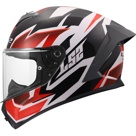 LS2 HELMETS LS2 FF820 RAPID III XTREM WHITE BLACK RED