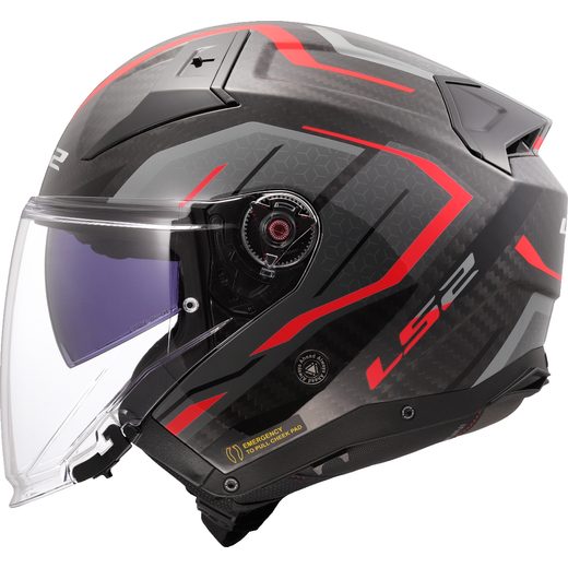 LS2 HELMETS LS2 OF603 INFINITY II C URUS RED-06