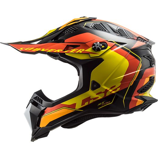 LS2 HELMETS LS2 MX700 SUBVERTER ARCHED BLACK YELLOW RED